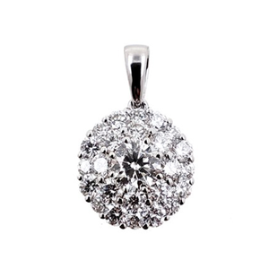 Offre Spéciale bijoux fins cadeau solide 925 en argent Sterling VVS Moissanite diamant Solitaire pendentif pour les femmes - Product Image 1