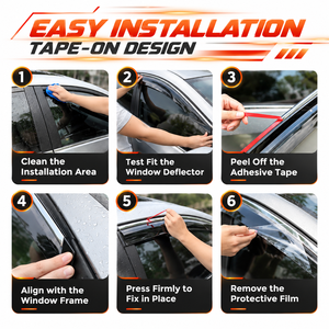 Déflecteurs de fenêtre latérale pare-pluie pour Toyota Cruiser 2019-2020 accessoires auto - Product Image 5