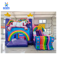 Castillo Hinchable de Unicornio de Alta Calidad Directo de Fábrica en Oferta, Brincolín Comercial para Alquiler en Fiestas