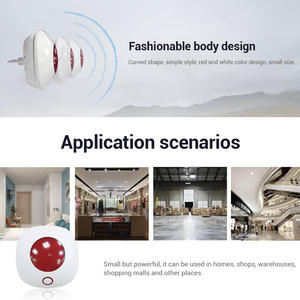 Sirène d'alarme sans fil KERUI SN10 avec lumière sonore, volume élevé 110 dB, kit d'alarme <span class=keywords><strong>de</strong></span> sécurité domestique, détecteur PIR, capteur <span class=keywords><strong>de</strong></span> porte, antivol - Product Image 3