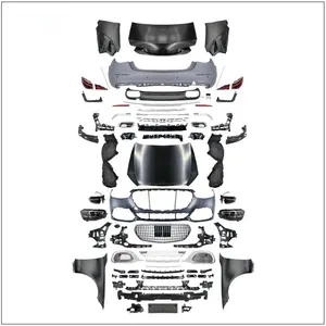 W221 Upgrade W223 Body Kits For Mercedes Benz S Class W221 2006-2013 Facelift To 2021 W223 Maybach Model Front Rear Bumper Kits