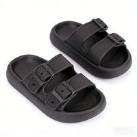 Sandales à double bride pour enfants, mignonnes, à plateforme, à bout ouvert, tongs tendance, respirantes, imperméables, style décontracté d'été