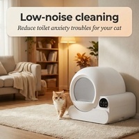 Koeda Smart Plastic Easy Clean 70L Bac à litière semi-automatique pour chat avec contrôle des odeurs et design sans poussière
