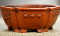 Pot à bonsaï artisanal non verni Yixing, best-seller