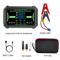 Démarreur portable 6 en 1 avec compresseur d'air 150 PSI, booster de batterie de voiture et gonfleur de pneus