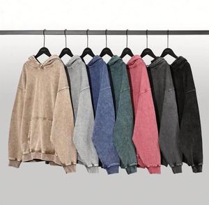 Sudaderas con Capucha Personalizadas de Invierno, 100% Algodón, Logotipo Impreso Digitalmente, Cuello Redondo, Forro Polar, Estilo Oversize, Ropa de Trabajo, Lavado Vintage - Product Image 6