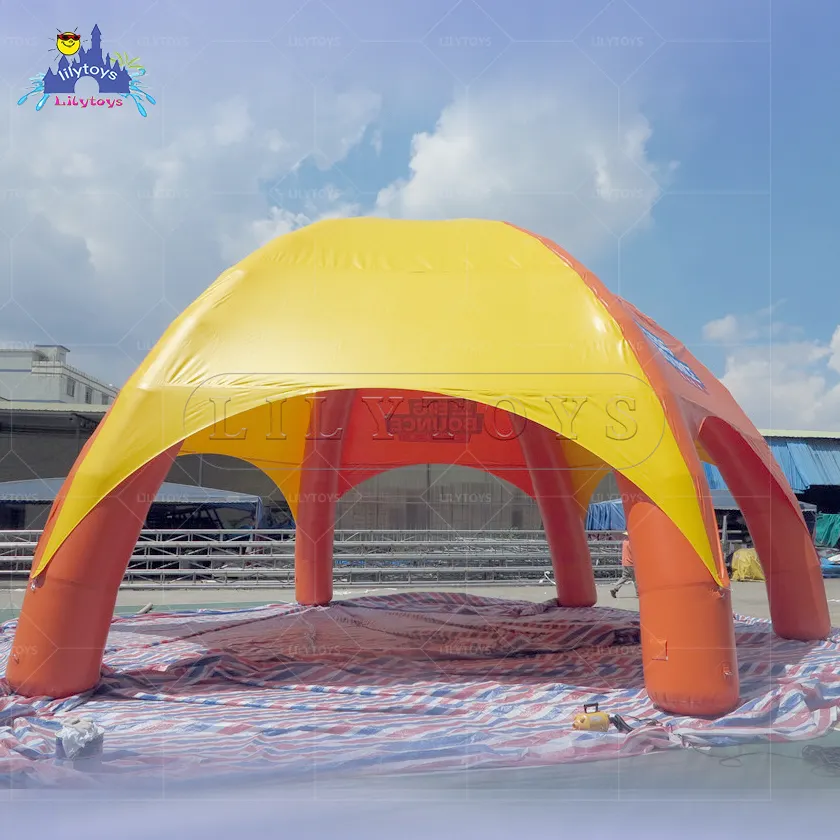 المحمولة الحدث معرض في الهواء الطلق خيمة عنكبوتية كامل الطباعة نفخ خيمة على شكل قبة منفوخة بالهواء