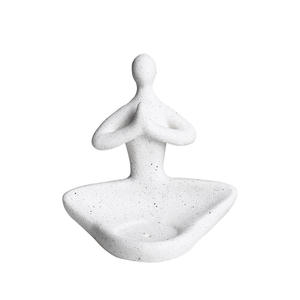 Portavelas de cerámica sencillo, estilo europeo vintage, decoración con velas aromáticas para el Día de San Valentín o bodas - Product Image 2