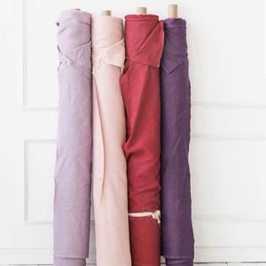 Vente en gros de tissu de lin 100% tissé organique 115 ''/292cm Literie simple pour garçons et filles Coussin de canapé Rideaux de maison Robes Industrie - Product Image 1