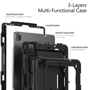 <span class=keywords><strong>Funda</strong></span> de Silicona Resistente a Impactos para <span class=keywords><strong>iPad</strong></span> <span class=keywords><strong>Pro</strong></span> <span class=keywords><strong>12.9</strong></span> 2021 2020 2018, <span class=keywords><strong>Funda</strong></span> de <span class=keywords><strong>12.9</strong></span> Pulgadas con Correa para el Hombro y Protector de Pantalla - Product Image 4