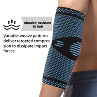 Manchon de compression élastique Manchon de bras tricoté stabilisateur flexible pour coude de tennis