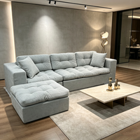 Canapé modulable Calm Cloud avec lavabo intégré pour les coins détente, axé sur les modèles Cloud Sectional Sofa et Cloud Couch Sectional