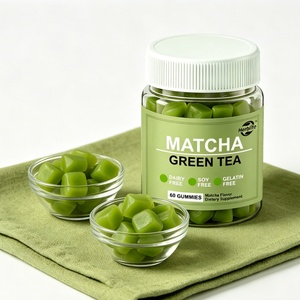 Factory Wholesale OEM Improve Memory Sleep Antioxidant Organic Matcha <b>Gummies</b> <b>Candy</b> Supplement Green Tea Matcha Flavour <b>Gummies</b> - Product Image 4