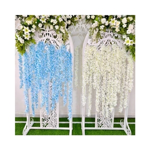 Canne à Neige Artificielle Décoration <span class=keywords><strong>de</strong></span> Mariage Rotin 200 cm 150 Têtes <span class=keywords><strong>de</strong></span> Fleurs Fleur Artificielle Vigne - Product Image 1