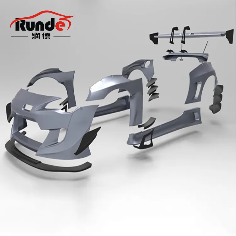 Runde GT86 Body Kit For Toyota 12-16 GT86 BRZ Rocket Bunny 3rd Wide Body Kits Car Bumpers Front Bumper Side Skirts Fender