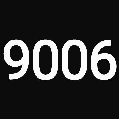 9006, white