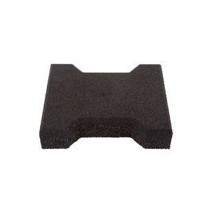 Tuile d'os de chien en caoutchouc écologique SBR noir leader de l'industrie facile à installer pavés de briques à blocs imbriqués - Product Image 6