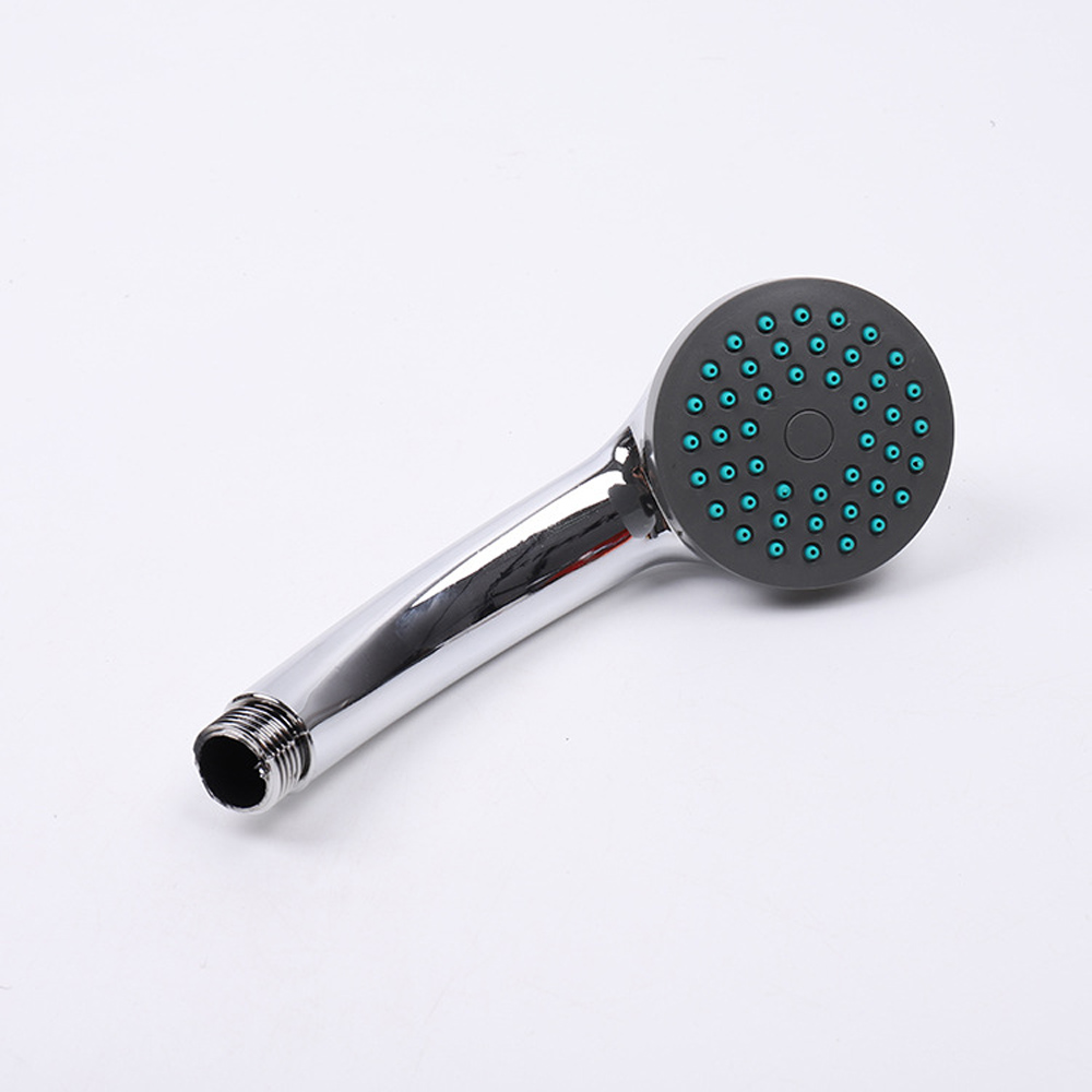 Soffione Doccia Rotondo Ad Alta Pressione – Ottone E ABS, Ugelli In Silicone, Risparmio Idrico, Nero