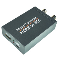Convertisseur HDMI vers SDI avec boîtier en aluminium, adaptateur BNC 1080P/720P, transmission vidéo jusqu'à 164 pieds/50 m