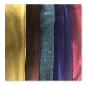 Vente en gros de tissu pour robe en velours KS à paillettes extensible dans les 4 sens en soie brillante