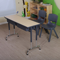 Chaise de bureau simple réglable en hauteur moderne d'école de bureau en métal et de table pour la classe