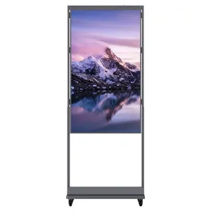 Kecerahan Ultra tinggi 43 "berdiri lantai Lcd layar papan tampilan Digital jendela toko