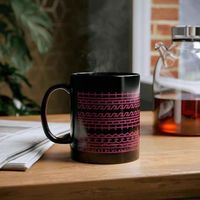 11oz Mug kopi keramik hitam lucu kreatif Mug sublimasi ramah lingkungan