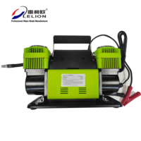 Compresseur d'air métallique robuste 300L/MIN Gonfleur de pneus à double cylindre 12V CC Pompe rapide portable pour camions 4x4 Véhicules tout-terrain