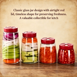 Umweltfreundliche Glas-Aufbewahrungsgläser mit Plastikdeckeln und Belüftungslöchern für Kimchi, Gelee, Honig und Lebensmittelaufbewahrung (Anpassbares Logo) - Product Image 5
