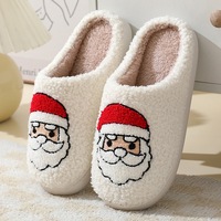 Chaussons d'intérieur pour couples de Noël en coton chaud, confortables, de style dessin animé, Père Noël, élan, Gingerbread, StepGrace