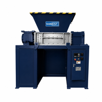 VANEST Doppelwellen-Schredder für Aluminiumlegierungs-Felgen Metallschrott Primärzerkleinerungsmaschine Hochleistungs-Auto-Recycling