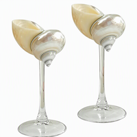 Verres à vin en acier inoxydable style Ins, faits main, en forme de coquillage, souvenirs créatifs, pièces décoratives, capacité 3L, parfaits pour