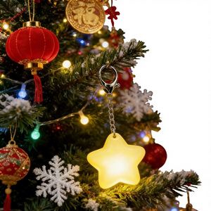 New Year Gift Plastic Pendant Keychain Small <b>Night</b> <b>Light</b> <b>USB</b> Charging Ambient Lighting Ornament Creative Decoration Bedroom Home - Product Image 1