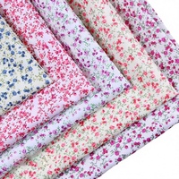 Tissu en polyester métallisé transparent teint en fil, imprimé à chaud avec des fleurs, largeur 150 cm, pour robe de poupée, chapeau, mariage