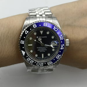 Montres-bracelets automatiques mécaniques pour hommes SEILOCE NH35, saphir lumineux, résistantes à l'eau jusqu'à 50 m, montre simple et décontractée - Product Image 6