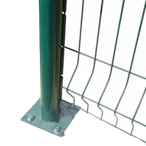 PVC 涂层 1 4英寸镀锌焊接丝网 fen/3 弯曲丝网围栏/三角形 femce/与桃广场圆形邮政工厂