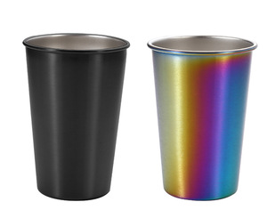 Venta al por Mayor de Tazas de Metal de Acero Inoxidable 304 de 350/500 ml, Tazas para Cerveza, Vino, Café, Hogar, Oficina, Bar, Viajes, Camping, Tazas para Beber Té - Product Image 1