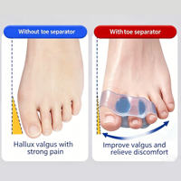 Separadores de Dedos de Silicona para Mujeres y Hombres, Duraderos, Transpirables, Correctores de Juanetes, Enderezadores de Dedos Superpuestos, Hallux Valgus