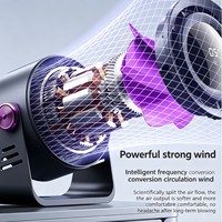 Nuevo Ventilador de Circulación Turbo Portátil Mejorado, 5 Velocidades, Ángulo Ajustable, Control Táctil, Mini Ventilador de Mesa, Venta al Por Mayor