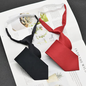 JK Krawatte weibliche einfarbige Jungen faule Krawatte schwarz Marine rot grau College Uniform Krawatte - Product Image 2