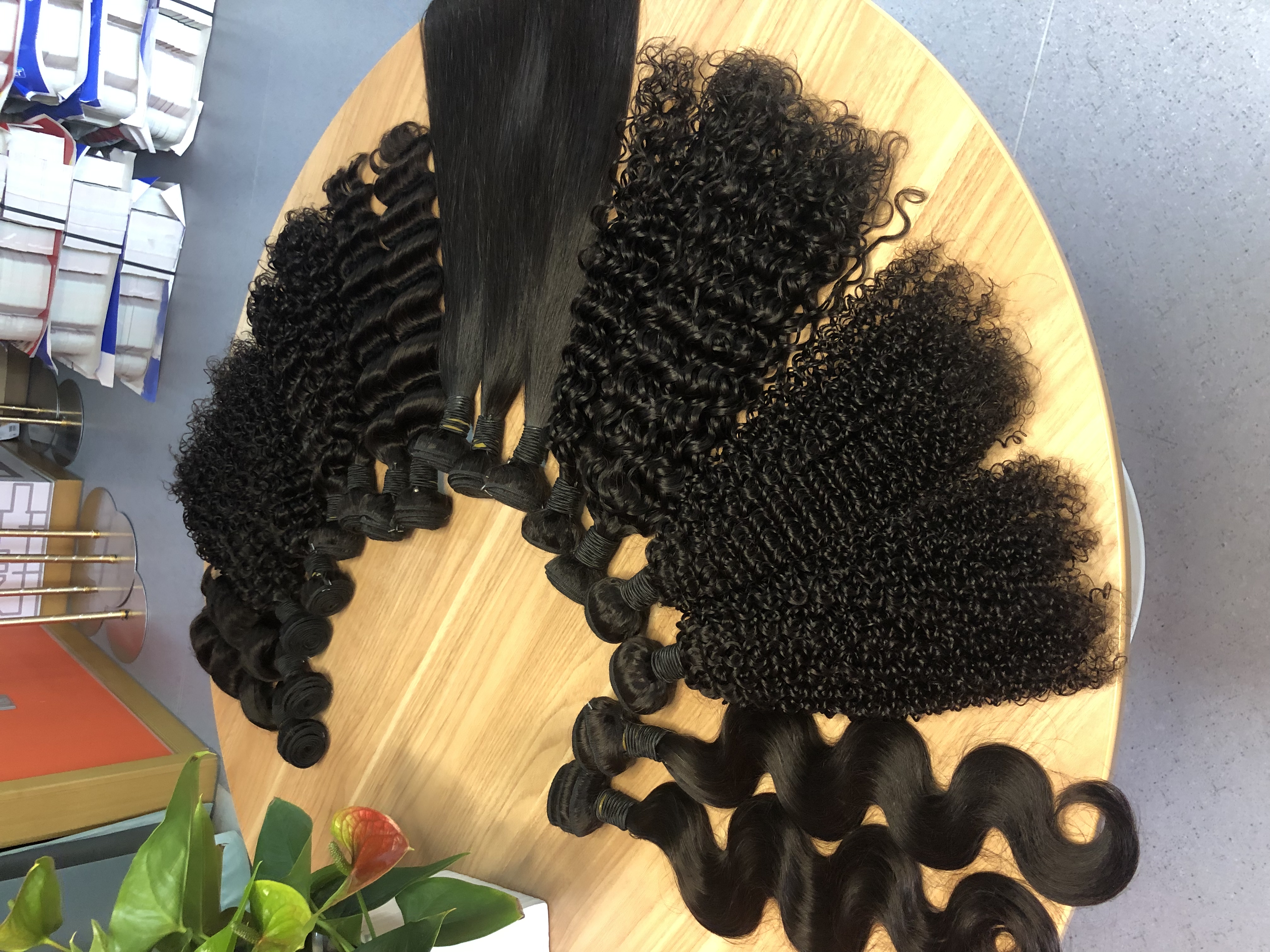 Faisceaux de cheveux humains