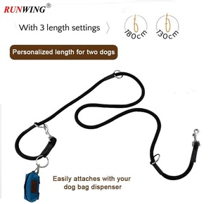 Correa de perro de nailon multifunción personalizada con 2 ganchos - Product Image 3
