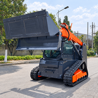 Chargeuse sur chenilles robuste Antspower avec cabine fermée pour travaux de construction et de terrassement
