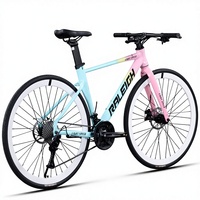 Bicicleta de Montaña MTB Deportiva de 27.5 Pulgadas, de Acero con Alto Contenido de Carbono y Aleación de Aluminio, con Doble Freno de Disco, Horquilla Rígida, Ligera, para Hombres, Mujeres y Adultos