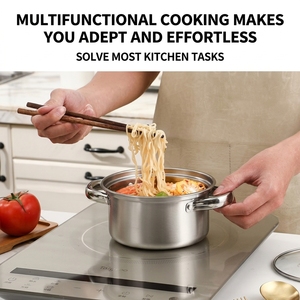 Lot de 5 casseroles de cuisson en acier inoxydable avec poignée, 18cm, 20cm, 22cm, 24cm, 26cm, pour la cuisine domestique, vente en gros à prix réduit - Product Image 4