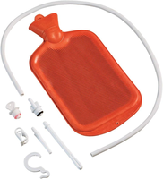 Kit de lavement 2L avec poche à lavement et long tuyau en silicone, embouts réutilisables, débit d'eau contrôlé pour la détoxification et le nettoyage du côlon
