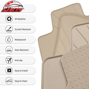 Alfombrillas de goma de látex beige para Honda Civic 8ª generación 2006-2011, alfombra a medida de 3 piezas estilo IKON, impermeables - Product Image 6