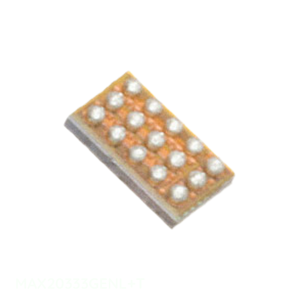 Composants électroniques MAX20333GENL+T, circuit intégré, commutateur de courant, 15WLP, fabricant, canal 15 XFBGA, WLBGA, gestion de l'alimentation (PMIC) - Product Image 1