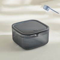 Boîte de rangement créative pour lessive miniature à usage domestique avec couvercle et couvercle élastique à pression