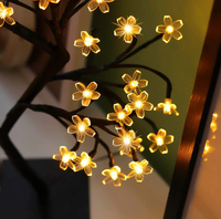 Dekorative Farb tabelle Batterie solar betriebene Tabelle Weihnachten führte Kirschblüten baum Licht